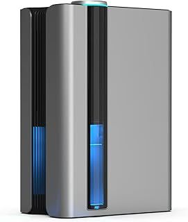 QBuen desumidificador de ar,Filtros reutilizáveis, 2400 ML, Com mangueira de drenagem, Luzes de atmosfera coloridas, adequado para salas de estar, armários, banheiros, porões, trailers